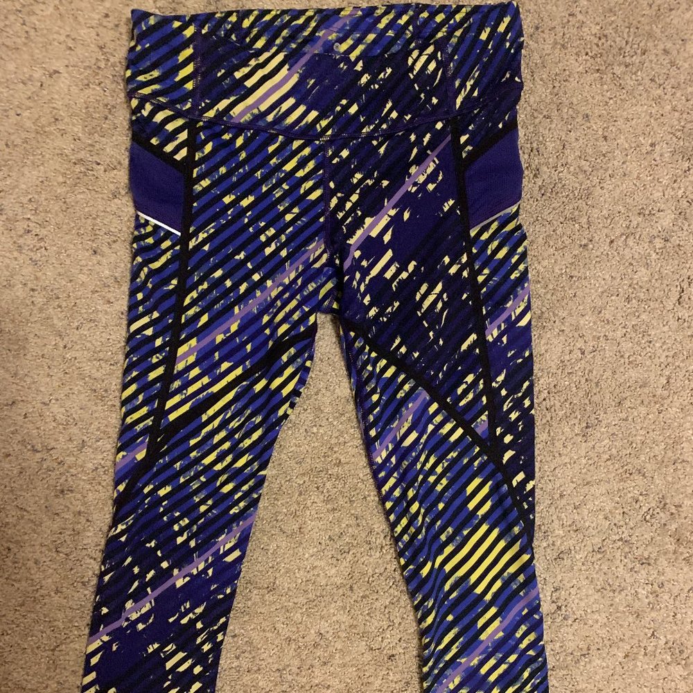 Athleta Be Free Colorful Patterned Leggings